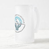 すりガラス製マグカップ16オンス フロストグラスビールジョッキ (正面右)