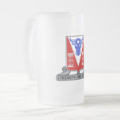 すりガラス製マグカップ フロストグラスビールジョッキ (正面左)