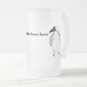 すりガラス製マグカップ：最も冷たい フロストグラスビールジョッキ (正面右)