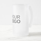 すりガラス製マグカップ – 16オンス フロストグラスビールジョッキ (正面右)