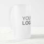 すりガラス製マグカップ – 16オンス フロストグラスビールジョッキ (正面左)