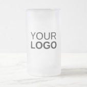 すりガラス製マグカップ – 16オンス フロストグラスビールジョッキ (中央)