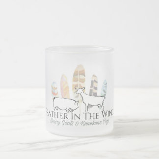 すりガラス製マグカップ、FITWロゴ10 oz フロストグラスマグカップ