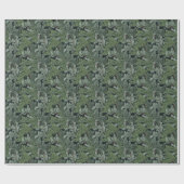 すり付きグリーン小枝 ラッピングペーパー (フラット)