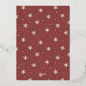 すり付きヒイラギ |ホリデーパーティー 箔招待状 (裏面)