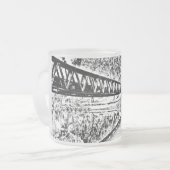 すり付きビールマグ296ml フロストグラスマグカップ (正面左)