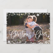 すり付きフレーム |クリスマス応援の横向き写真 シーズンカード (正面)