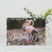 すり付きフレーム |クリスマス応援の横向き写真 シーズンカード (スタンド正面)