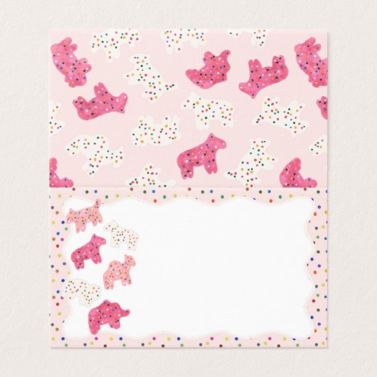 すり付き動物クッキー座席表テーブルデコール (外部フラット)