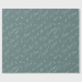 すり付き青いカロール ラッピングペーパー (フラット)