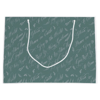 すり付き青いカロール ラージペーパーバッグ