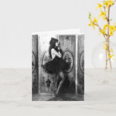 すり切らされたダンサー カード (黄色い花)