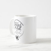 すり切らされた結び目-頂上のマグ コーヒーマグカップ (正面左)