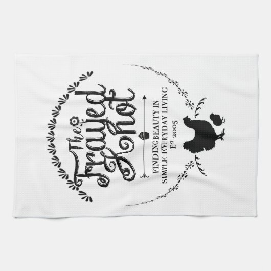 すり切らされた結び目-頂上の台所タオル キッチンタオル (横)