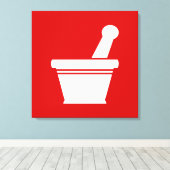 すり鉢とすりこぎ キャンバスプリント (インサイチュ (ウッドフロア))