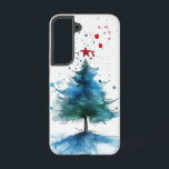 すり開花 SAMSUNG GALAXY S22ケース<br><div class="desc">氷のような優雅さで咲く柔らかい青い花は、雪に覆われた霧の上に置かれる。</div>