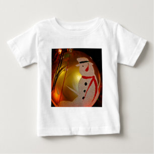 すり雪だるまオーナメント ベビーTシャツ