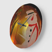 すり雪だるまオーナメント ラージ壁時計 (傾斜)