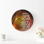 すり雪だるまオーナメント ラージ壁時計 (ホーム)