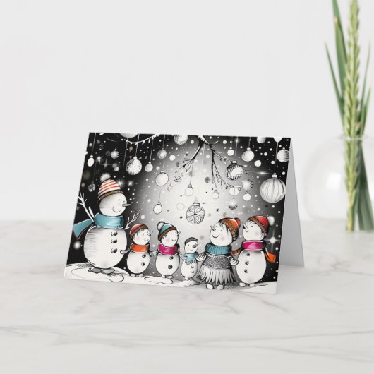 すり雪だるまファミリ シーズンカード (正面)