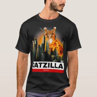 ～するおもしろい猫好きのCATZILLA子猫 Tシャツ