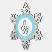 することができます スノーフレークピューターオーナメント (右)