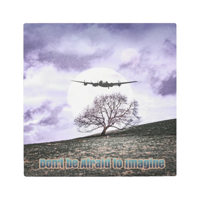 ～することを恐れな想像い メタルプリント (正面)