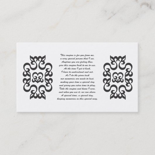 ～するためのクーポン与え 割引カード (正面)