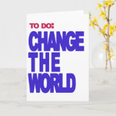 するため: 世界を変えて下さい カード (黄色い花)