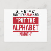 するとサタンは「数学にアルファベットを入れる」と言った ポストカード (正面)
