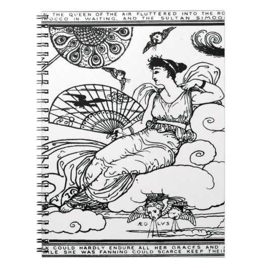 すると女王さまが部屋の中に舞い込みました ノートブック (正面)