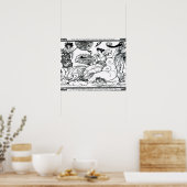 すると女王さまが部屋の中に舞い込みました ポスター (キッチン)