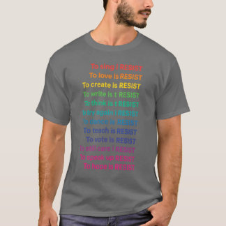 ~するには抵抗する Tシャツ