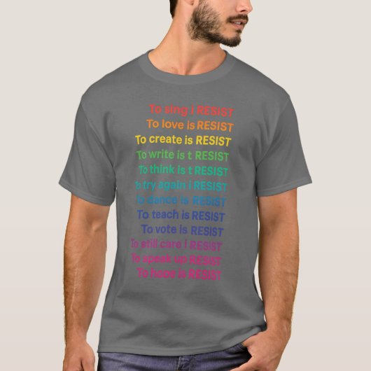 ~するには抵抗する Tシャツ (正面)