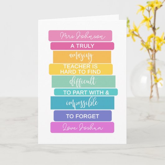 〜するのが不可能と思う驚くべき先生懸命忘れ カード (黄色い花)