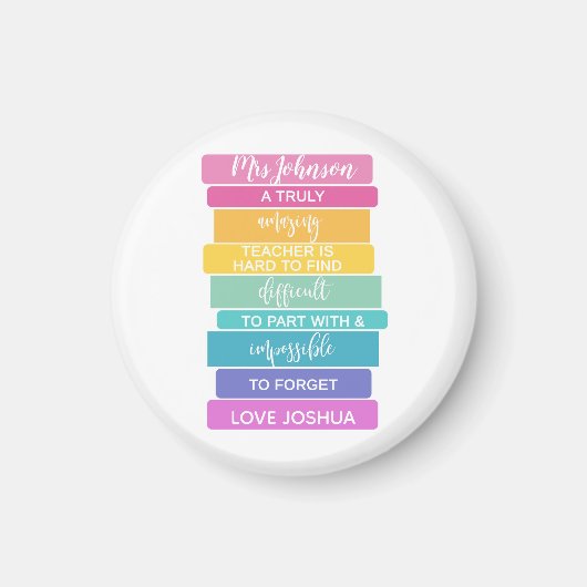 ～するのは不可能だと思う驚くべき先生忘れ懸命 マグネット (正面)