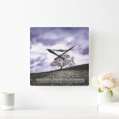 〜するのを恐れな想像い スクエア壁時計 (ホーム)