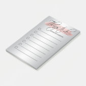 するべきモダンなピンクのバラホイルの銀の事 ポストイット (アングル)