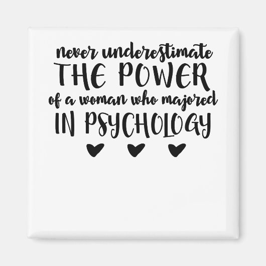 ~する女性の力を決して過小評価しな専攻のい マグネット (正面)