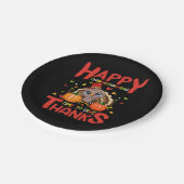 ～する幸せな感謝の時与え間感謝していを ペーパープレート (アングル)