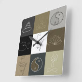 ～する時だリラックス スクエア壁時計 (傾斜)