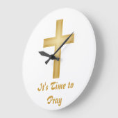 〜する時だ祈。 ラージ壁時計 (傾斜)