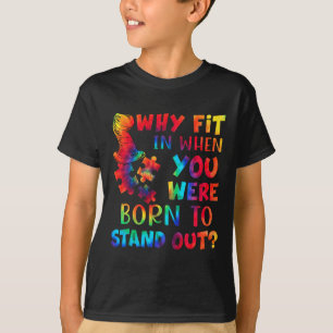 ~する時に合う自閉症の生まれ知識 Tシャツ
