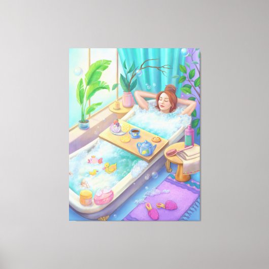 ～する時リラックス間 キャンバスプリント (正面)