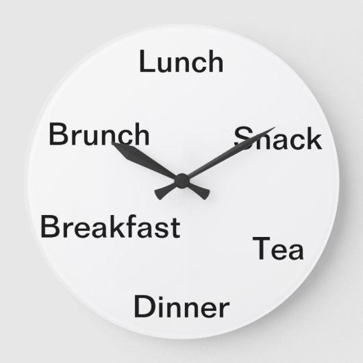 ~する時食べ間 ラージ壁時計 (正面)