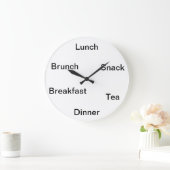 ~する時食べ間 ラージ壁時計 (ホーム)