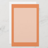 ~する準備ができているコーラルピンクカスタマイズ色の装飾 便箋 (正面/裏面)