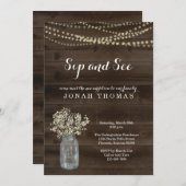 すパーソナライズされたすすとシー招待状-ウッ素朴ド 招待状 (正面/裏面)