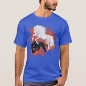 ずかずかと歩いているブロンコヒョウ Tシャツ (正面)