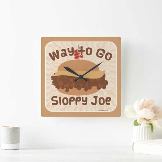 ずさんなジョーに行く方法 スクエア壁時計 (ホーム)